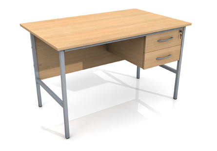 1200 2 drawer ped desk